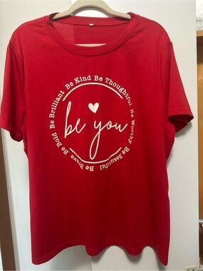 Be You Red Graphic Womans Tee